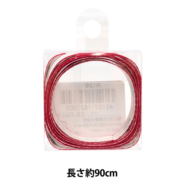 リボン 『リボン ラメ 約10mm幅×約90cm巻き レッド R209』大前