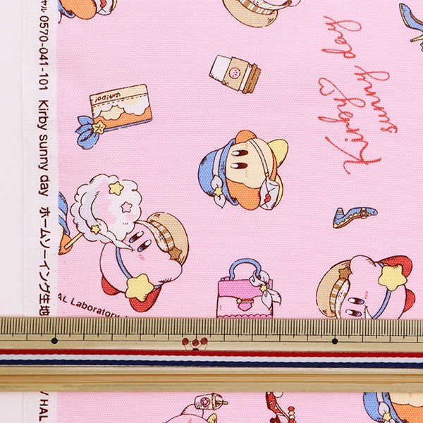 数量5から】 生地 『オックス 星のカービィ ピンク A3600-7A』 生地
