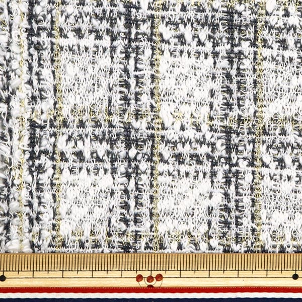 数量5から】 生地 『ニットツイード グレー ZQ2369-3』 【ユザワヤ