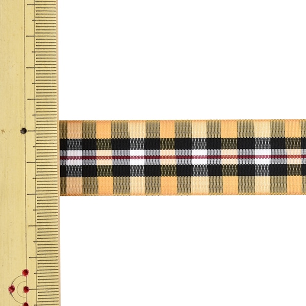 数量5から】 リボン 『チェックリボン 6871 3番色』 服飾,リボン