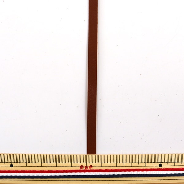 手芸レース 『牛レースうす口 6mm幅 10本入り 茶 3511-06』 LEATHER