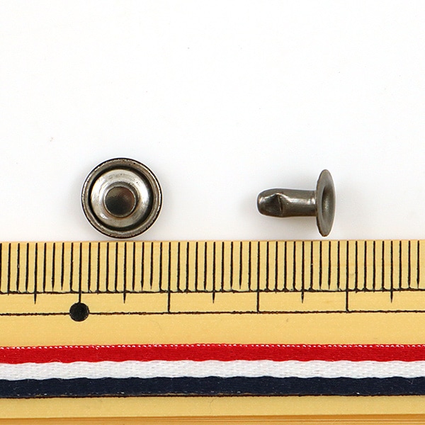 手芸金具 『片面カシメ 中 黒 10個入り 1004-09』 LEATHER CRAFT