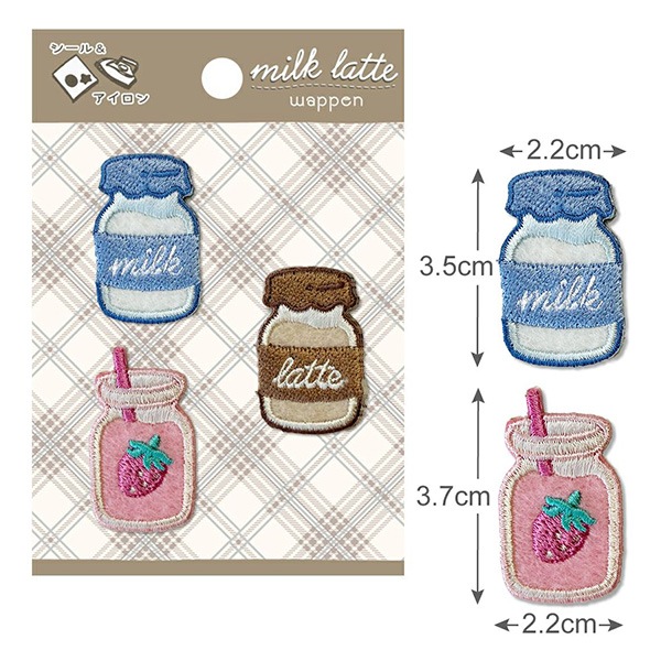 ワッペン 『Milk Latte(ミルクラテ) ワッペン ミルク MLW-26』 雑貨