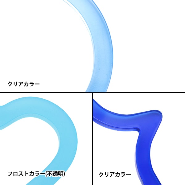 手芸金具 『アクリルカラビナ 3個セット ブルー AC3-BL』 【ユザワヤ