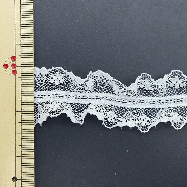 数量5から】 レースリボンテープ 『ラッセルフリル 2番色 12412-2