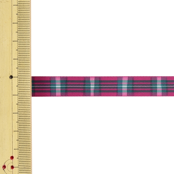 数量5から】 リボン 『チェックリボン 6880 1番色』 服飾,リボン