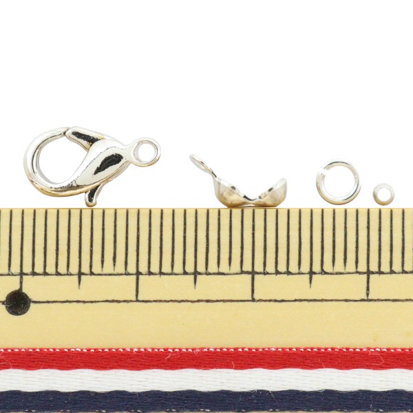 手芸金具 『パーツセット#10 シルバー』 ビーズ,ビーズ金具,留め金具