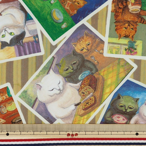 数量5から】 生地 『インクジェットプリント カマノレイコ アルバム KA