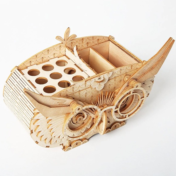 工作キット 『小型ウッドパズル フクロウボックス TG405』 工芸,木工