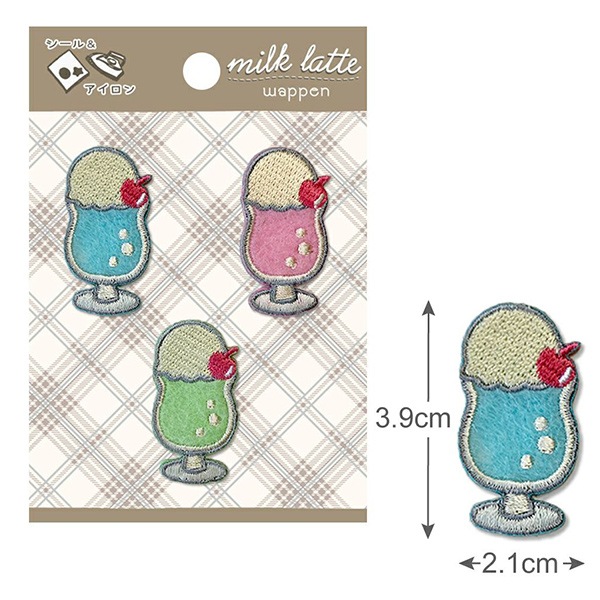 クリームソーダ ワッペン FUDGEコラボワッペン】クリームソーダ | Kinarie