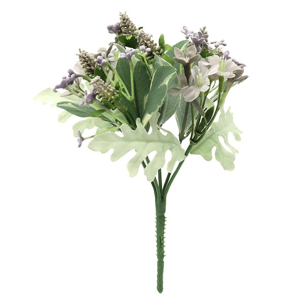 造花 シルクフラワー 『ミニミックスブッシュ グレイ VT2153