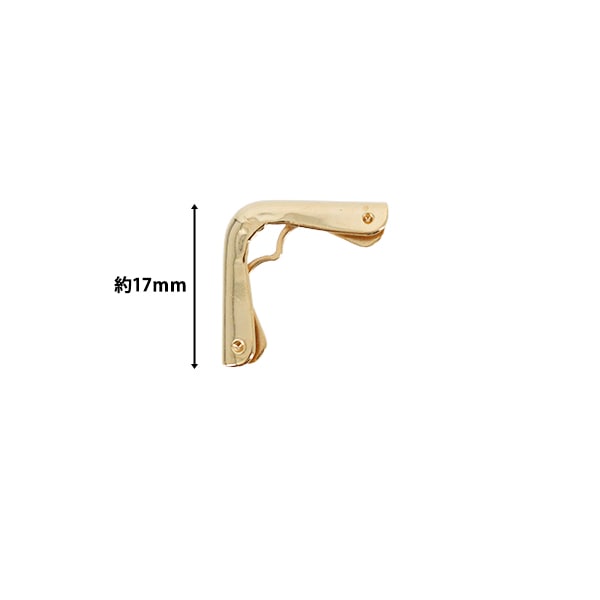 手芸パーツ 『コーナー金具 4個入り ゴールド JTMP-234』 工芸,皮革