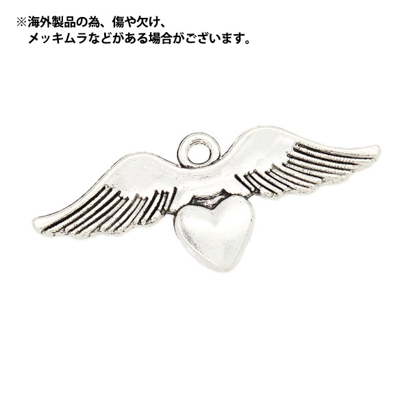 アクセサリー素材 『チャーム フェザー6 シルバー 6個入り M12390