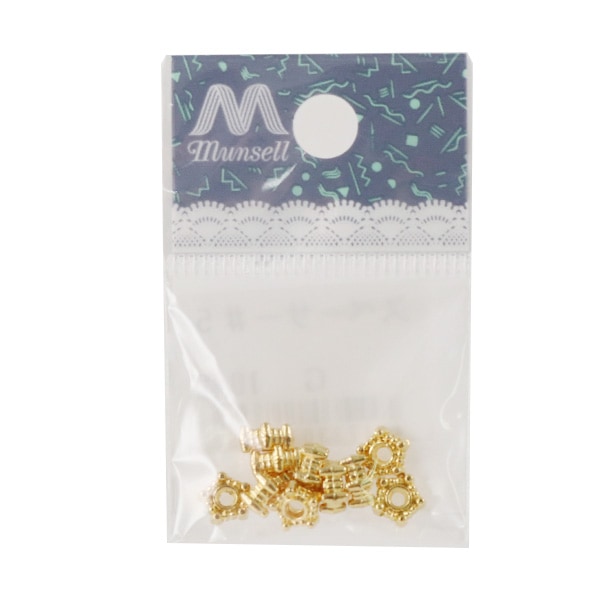 手芸金具 『スペーサー #3 ゴールド 10個入り』 ビーズ,金具・留め具