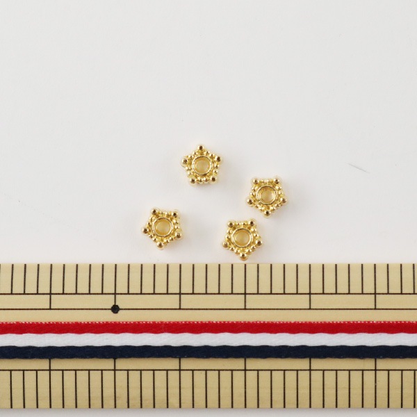 手芸金具 『スペーサー #5 ゴールド 10個入り』 ビーズ,金具・留め具