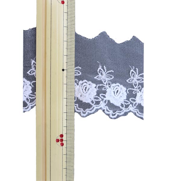 チュールレースタブリエ 数量5から】 レース 『チュールレース 1番色 3847-1』 服飾,綿