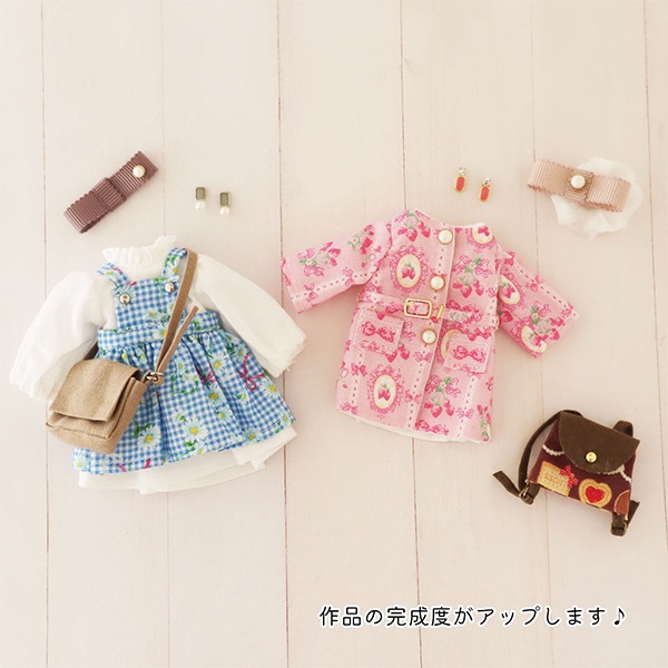 フラワーセット　フラワーセットミニ　ハンドメイドドール服 ミニチュアクラフト 『ドール用ミニフラワーボタン 6個入り ピンク
