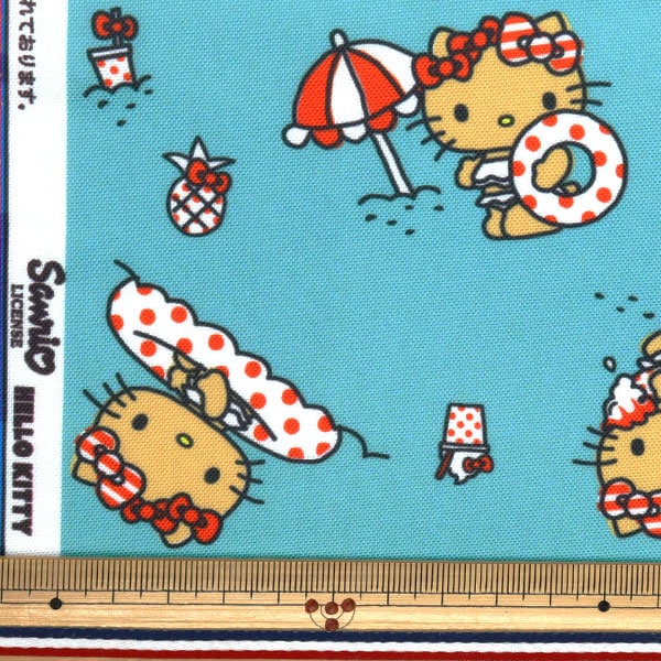 き*）様 ハローキティ　ボヘミアンキティ　ハギレ　大判生地 2001年 ハローキティ さくらんぼ はぎれ 布 生地 平成レトロ 激