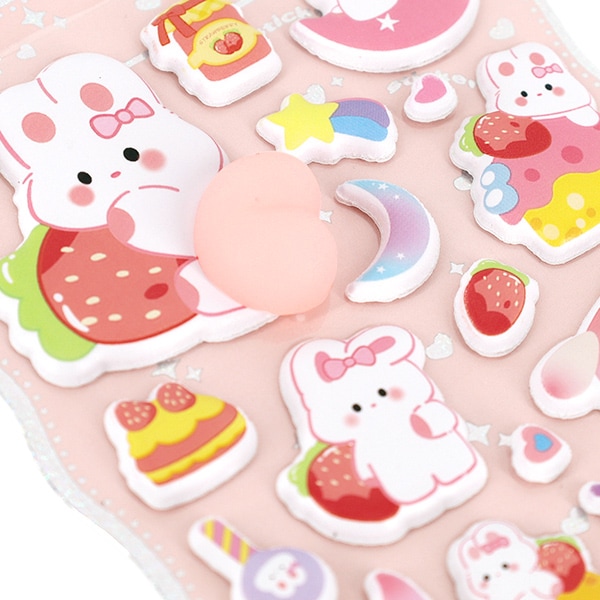 ぷっくりシール『ミカヅキモモコ 3Dぷくぷくシール うさぎ SRG-03