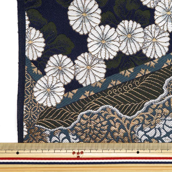 数量5から】 生地 『金襴 あすか四丁 紺 5-10674』 生地,種類