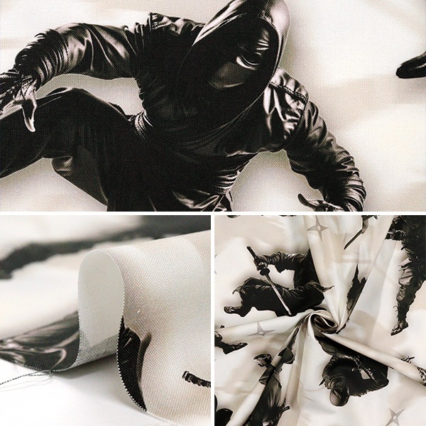 数量5から】 生地 『シーチング インクジェットプリント 忍者 KOM-014