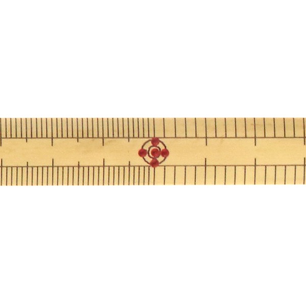 ものさし 『竹製ものさし 細巾 30cm 両目』 KA 近畿編針 ソーイング