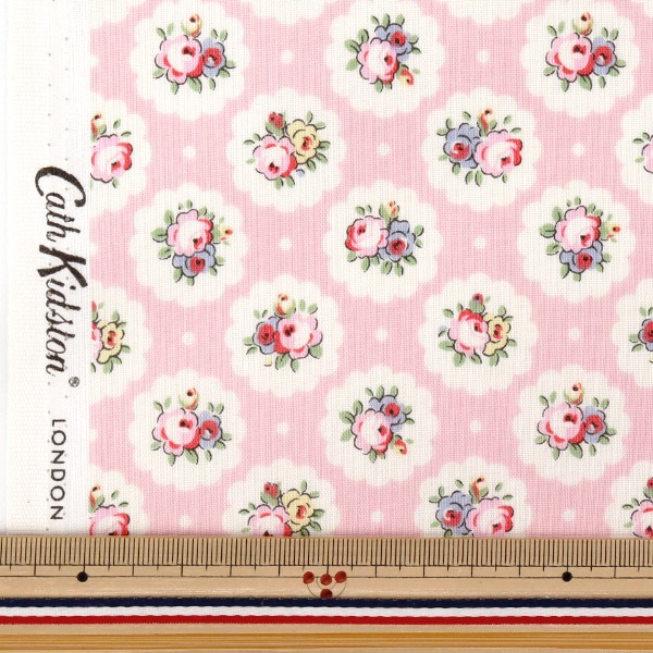 数量5から】 生地 『シーチング Cath Kidston サークル ピンク GRX