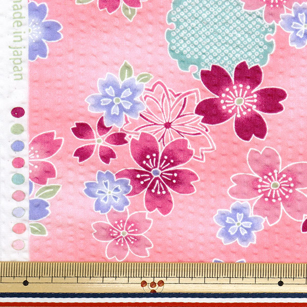 数量5から】 生地 『リップル 桜 ピンク 38145-3B-PI』 生地,柄