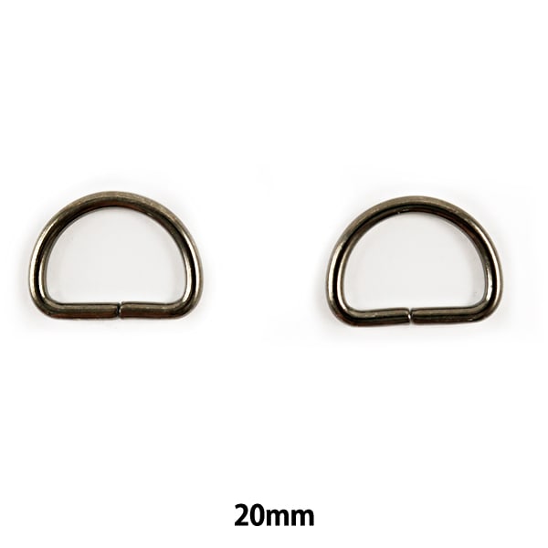 手芸パーツ 『Dカン 2ヶ入り 25mm 黒ニッケル SUN10-83』 SUNCOCCOH