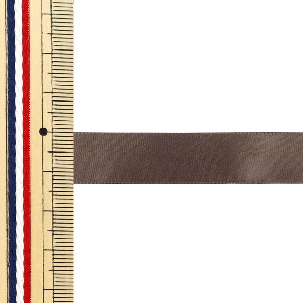 リボン 『1反売り 両面サテンリボン 幅約13mm×約10m巻 チョコ』 服飾