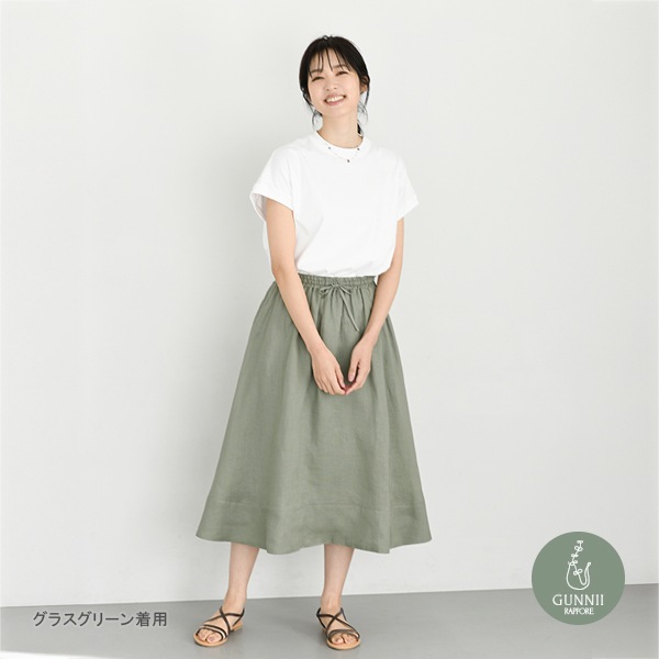 新品未使用veritecoeur リネンスカート　ロイヤルブルー 20180617015855654_215.jpg