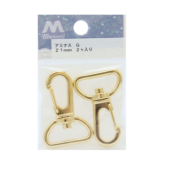 レザー金具 『アミナスカン 2.1cm ゴールド 2個入り』 工芸,皮革,金具
