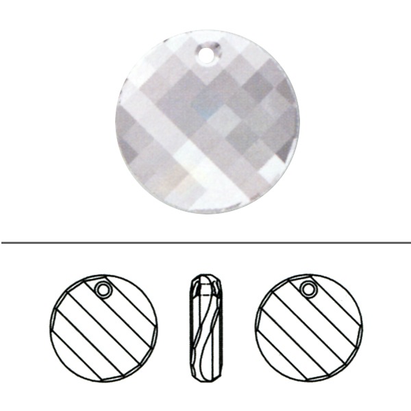 スワロフスキー 『#6621 Twist Pendant クリスタルゴールデンシャドウ
