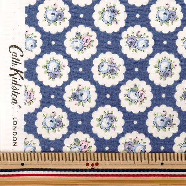 キャスキッドソン　シーチング生地　確認ページ❷ 数量5から】 生地 『シーチング Cath Kidston サークル ブルー GRX