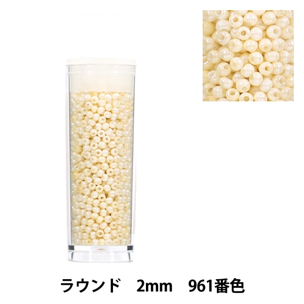 ビーズ 『プチケースビーズ ラウンド 3mm 961番色』 ビーズ,パック