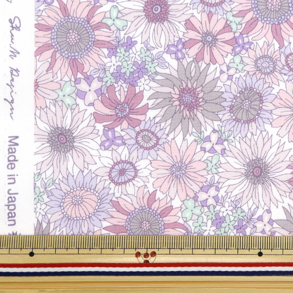 数量5から】 生地 『ブロード ひまわり ピンク SESUFL-PK』 生地