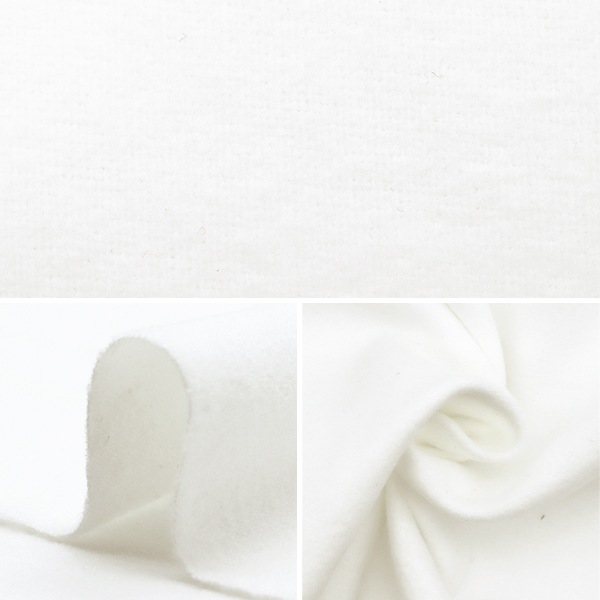 数量5から】 生地 『フランネル 無地 ホワイト YNL2082-01WH