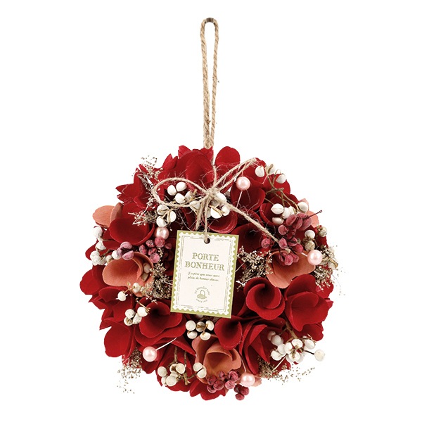 リース 完成品 『完成リース 直径18cm レッド 660-075』 SG Wonder