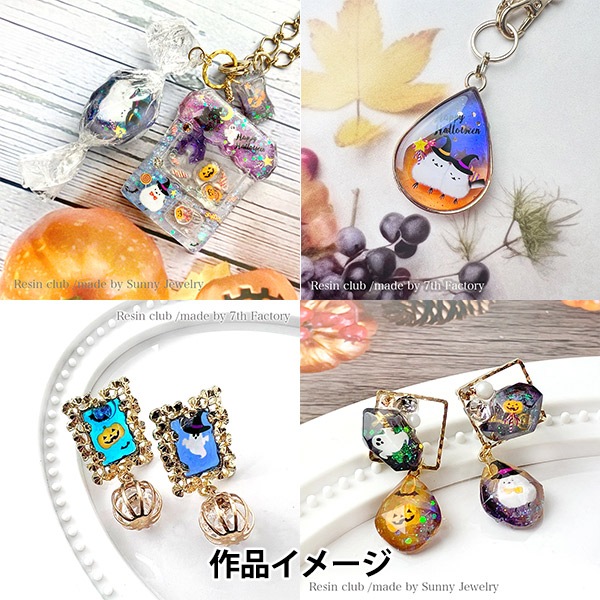 レジン材料 『シマエナガ ハロウィン 両面 RC-SEG-103』 レジンクラブ