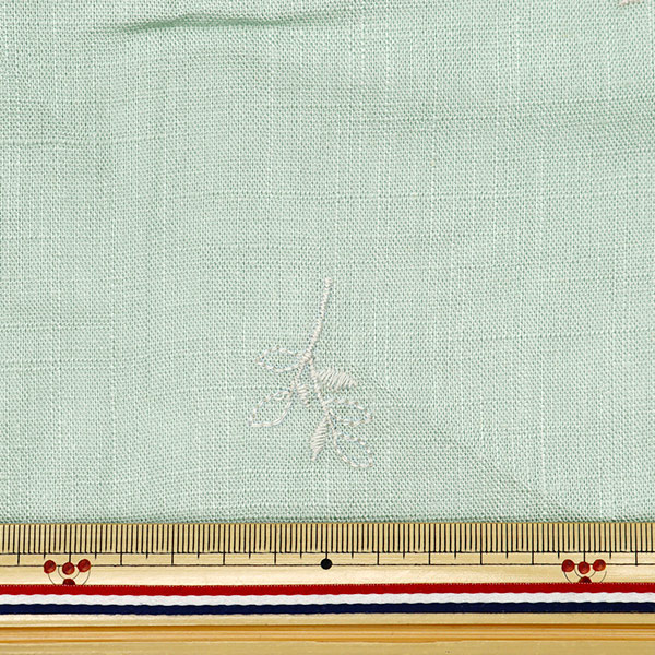 春夏生地セール】 【数量5から】 生地 『とろみ リネンブレンド刺繍