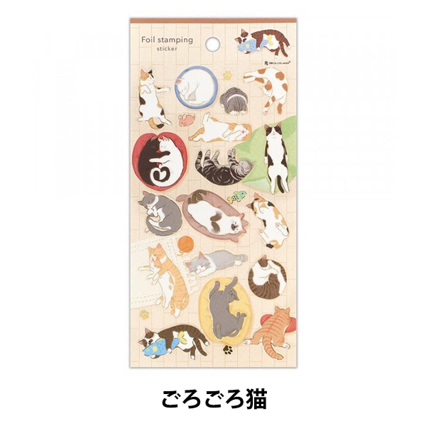 文具 『WONOWA 和風シール 大 和猫 1354125』 画材・文具,文具