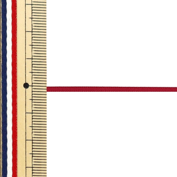 リボン 『1反売り 両面サテンリボン 約2mm幅×約10m巻 赤系』 服飾