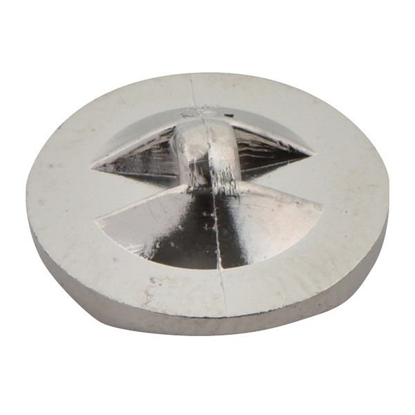 ボタン 『メタル ABSメッキボタン 1.3cm シルバー 10010600』 ベル