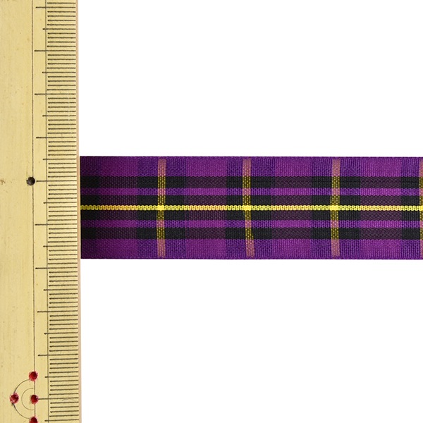 数量5から】 リボン 『チェックリボン 6881 3番色』 服飾,リボン