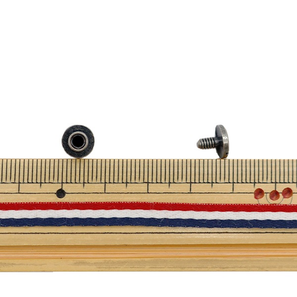 手芸金具 『足長ネジ式カシメ8mm足 直径約8mm 2個入り アンティーク