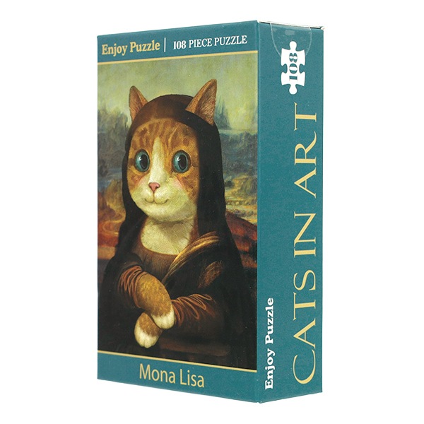 玩具 『エンジョイパズル Cat In Art Mona Lisa 108ピース 165×220mm