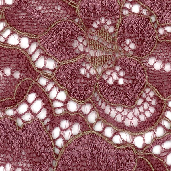 数量5から】 レースリボンテープ 『ストレッチレース 2020 花柄 ワイン