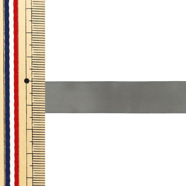 リボン 『1反売り 両面サテンリボン 幅約13mm×約10m巻 グレー』 服飾