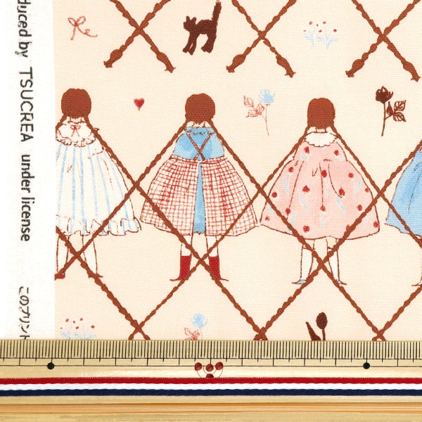 生地 『Kurahashi Rei オックス カットクロス 約145cm×50cm みつあみ