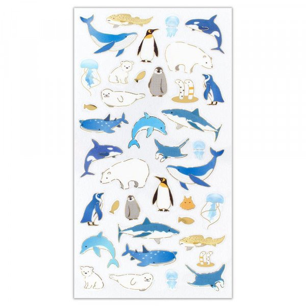文具 『箔押し透明シール 大 海の生き物 5094122』 画材・文具,文具